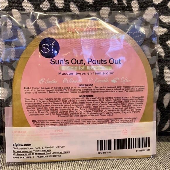 SFGlow Sun's Out Pouts Out Lip Mask (4 pack) - Picture 3 of 5